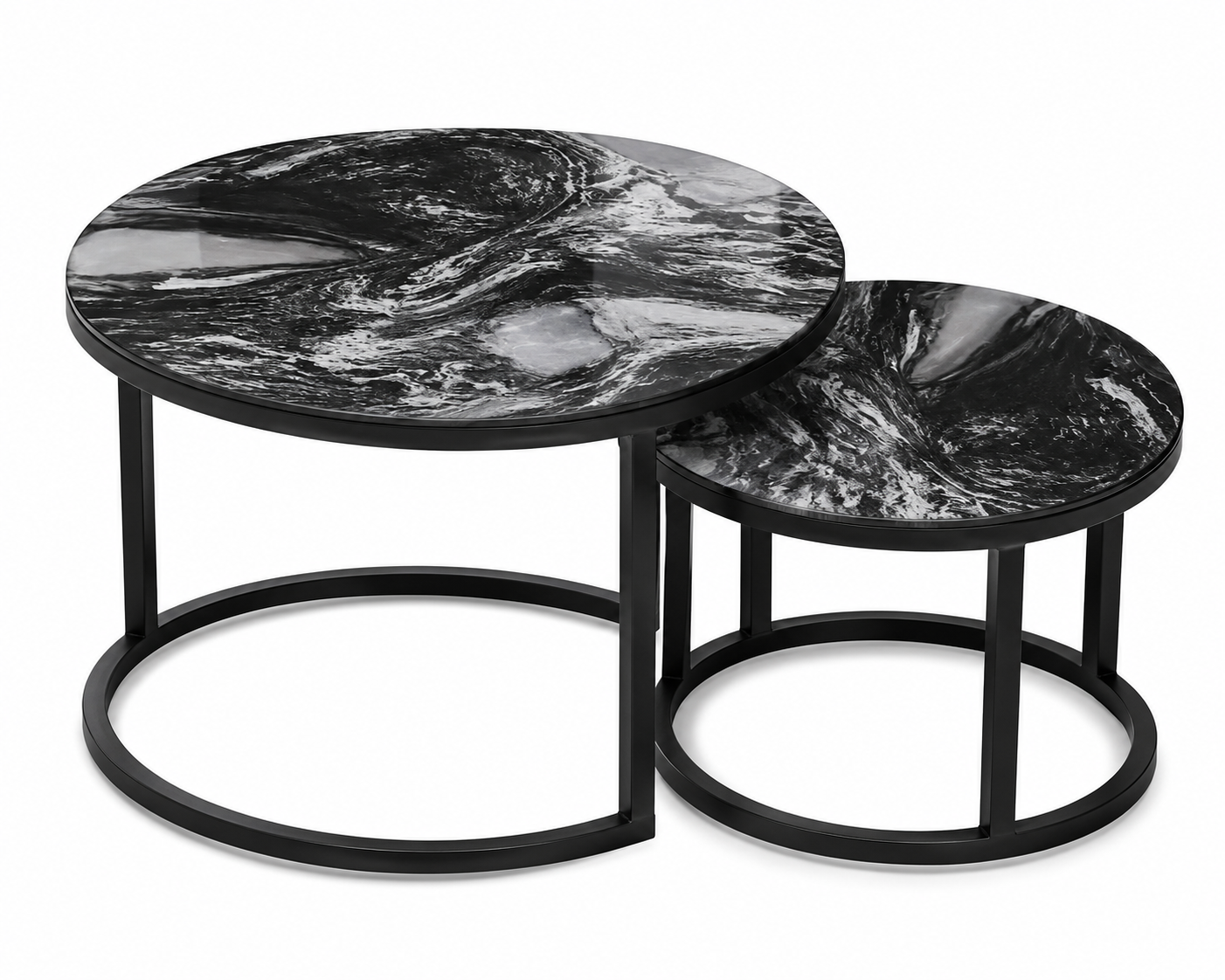 🤍🖤 Set de Mesas de Centro Mármol Negro o Blanco 🪑