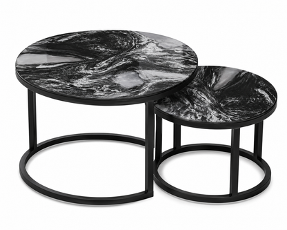 🤍🖤 Set de Mesas de Centro Mármol Negro o Blanco 🪑