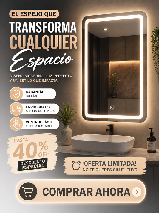 ✨ Más Luz, Más Elegancia, Más Estilo|💎 Espejo Luz LED 3 Colores