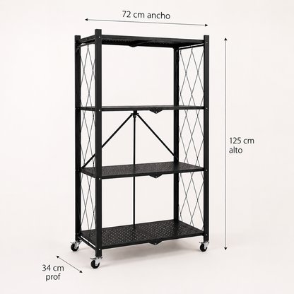 📦🏠 Organizador Metálico 4 Niveles con Ruedas
