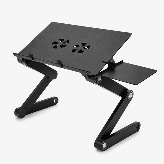 🖥️🌀 Mesa Laptop Plegable con Ventilador USB — Ajustable 360° ❄️
