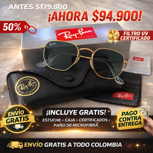 Gafas de sol lente hexagonal