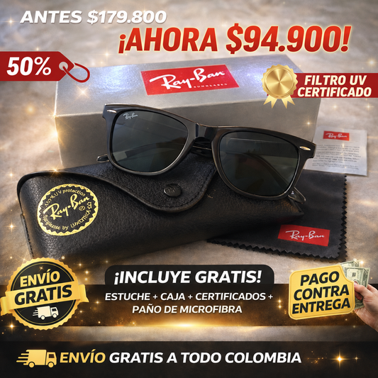 😍 Gafas de sol clásicas estilo Wayfarer 🔥